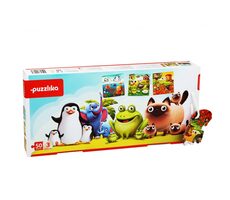 Puzzlika 12985 Oblíbená zvířátka 3 v 1 - puzzle 3 obrázky / 50 dílků / od 3 let