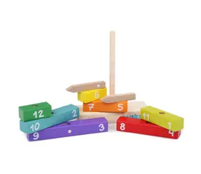 CUBIKA 14354 Hodiny s magnetickými ručičkami - dřevěná skládačka / 10 dílů / od 3 let