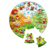 Puzzlika 15238 Čtyři roční doby - naučné puzzle / 17 dílků / od 2 let