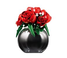 Sluban Flowers M38-P8061 Kytice červených růží ve váze / LEGO - kompatibilní / od 10 let