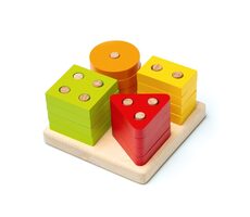 CUBIKA 15344 Třídíme tvary IV - dřevěná skládačka / 17 dílů / od 18 měsíců