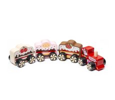 CUBIKA 15382 Vlak "Cakes" - dřevěný vláček s magnety 4 díly / od 3 let