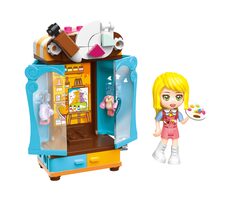 Qman UNA Series 34011-4 Šatní skříň malířky / Stavebnice / 83 dílků / od 6 let 