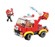 Qman Mine City Fire Line W12011-1 Lehký hasičský vůz / Stavebnice / Počet figurek|dílků: 2|110 / od 6 let