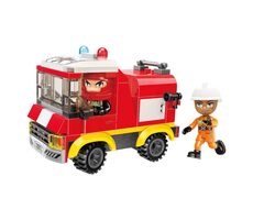 Qman Mine City Fire Line W12011-4 Hasičská cisterna / Stavebnice / Počet figurek|dílků: 2|108 / od 6 let