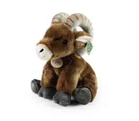 RAPPA Plyšová ovce tlustorohá sedící 28 cm / ECO-FRIENDLY / od 0 měsíců 