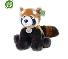 RAPPA Plyšová panda červená stojící 28 cm / ECO-FRIENDLY / od 0 měsíců 