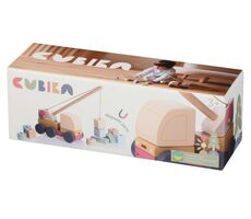 CUBIKA Pastel 15917 Autojeřáb s magnetem - dřevěná skládačka / 14 dílů / od 3 let