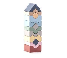CUBIKA Pastel 16099 Věž XI - dřevěná skládačka / 12 dílů / od 18 měsíců