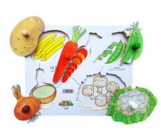 Just Jigsaws 151 Loupeme a krájíme plodiny 2 - dřevěné deskové puzzle / 6 dílů / od 3 let