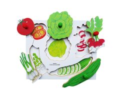 Just Jigsaws 154 Loupeme a krájíme plodiny 5 - dřevěné deskové puzzle / 6 dílů / od 3 let