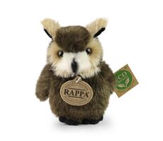 RAPPA Plyšový pták sova/výr 13 cm / ECO-FRIENDLY / od 0 měsíců