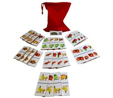 Just Jigsaws 780 Ovoce a zelenina - dřevěné domino / 28 dílů 