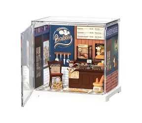 RoboTime 3D dřevěná skládačka miniatura domečku mini Pekárna