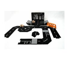 TODDLEROAD 2003 SADA MĚSTO - flexibilní silnice - 14 silikonových puzzle dílů / od 12 měsíců