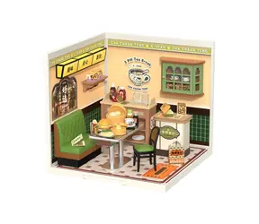 RoboTime 3D dřevěná skládačka miniatura domečku Hongkongská kavárna