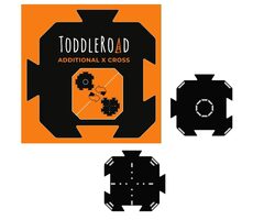 TODDLEROAD 2188 KRUHOVÝ OBJEZD A KŘIŽOVATKA - flexibilní silnice - 2 silikonové puzzle díly / od 12 měsíců