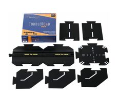 TODDLEROAD 2201 ŽELEZNIČNÍ PŘEJEZD S DOPLŇKY - flexibilní silnice - 8 silikonových puzzle dílů / od 12 měsíců