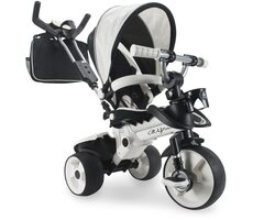 INJUSA 327 Dětská evoluční šlapací tříkolka s vodicí tyčí CITY MAX / od 6 měsíců