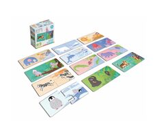 KukiKuk 80036 Véééliké puzzle duo Kde bydlí zvířátka / od 2 let