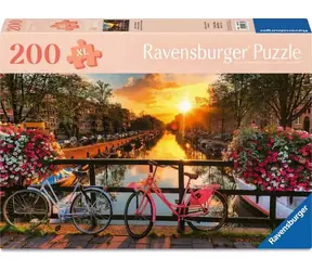 Ravensburger 120017332 Západ slunce v Amsterdamu 200 dílků / věk od: 9 let / verze: mezinárodní