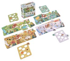 KukiKuk 80063 - Véééliké Puzzle loto Roční období / od 2 let