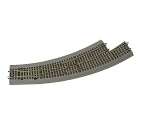 Roco 42574 Line - Výhybka BWL5/6 oblouková levá s podložím / Měřítko: H0 (1:87) / Rádius: 604.4/542.8 mm / od 15 let