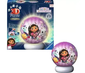 Ravensburger 120080596 Puzzle-Ball Gabby’s Dollhouse (noční edice) / 72 dílků / věk od: 6 let / verze: mezinárodní 