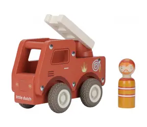 Little Dutch Hasičské auto dřevěné / od 18 měsíců