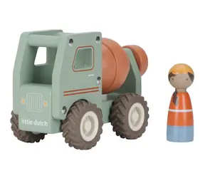 Little Dutch Náklaďák s míchačkou dřevěný / od 18 měsíců