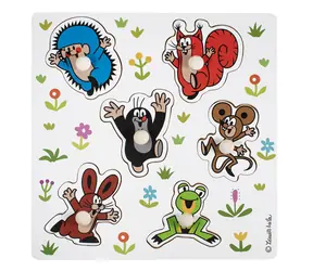 Detoa Dřevěné vkládací puzzle Krteček malé / od 2 let