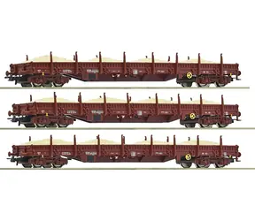 Roco 77042 Sada 3 ks nákladních vagónů s pískem DR IV / Měřítko:H0 (1:87) / Délka: 687 mm / 15 let 