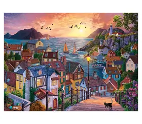 ANATOLIAN Puzzle Pobřežní město při západu slunce / 1000 dílků / od 12 let