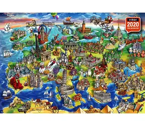 ANATOLIAN Puzzle Evropský svět / 1500 dílků / od 12 let