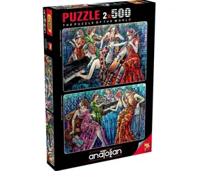 ANATOLIAN Puzzle Barevné noty / 2x500 dílků / od 12 let