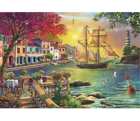 ANATOLIAN Puzzle Krásný západ slunce nad přístavem / 2000 dílků / od 12 let