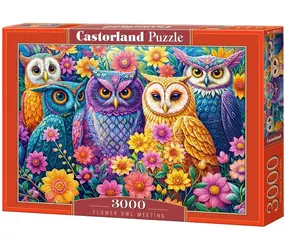 Castorland 300723-2 Puzzle Soví setkání v květinách / 3000 dílků / od 9 let