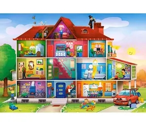 Castorland 040346 Puzzle Život v domě MAXI / 40 dílků / od 4 let