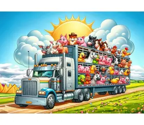 ART PUZZLE 35414 Puzzle Cesta truckem / 100 dílků / od 5 let