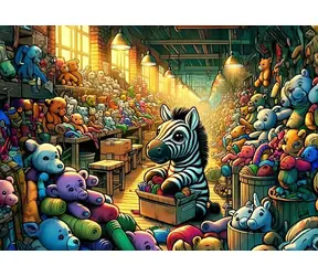 ART PUZZLE 35410 Puzzle Továrna na hračky / 100 dílků / od 5 let