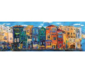 ART PUZZLE 5350 Panoramatické puzzle Barevné město / 1000 dílků / od 15 let