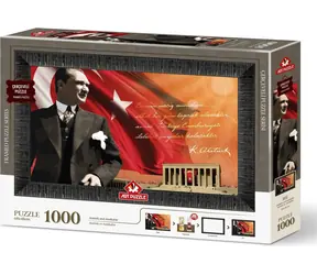 ART PUZZLE 5697 Puzzle s rámem a lepidlem 3v1 Atatürk a Anitkabir / 1000 dílků / od 15 let