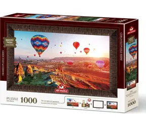 ART PUZZLE 5693 Puzzle s rámem a lepidlem 3v1 Balóny nad Kapadokií / 1000 dílků / od 15 let
