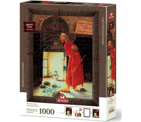 ART PUZZLE 5663 Puzzle s rámem a lepidlem 3v1 Cvičitel želv / 1000 dílků / od 15 let