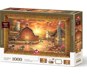 ART PUZZLE 5692 Puzzle s rámem a lepidlem 3v1 Za sluncem / 1000 dílků / od 15 let