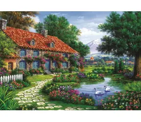 ART PUZZLE 4551 Puzzle Zahrada s labutěmi / 1500 dílků / od 15 let