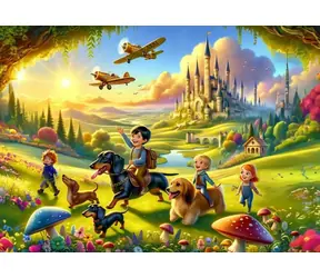 ART PUZZLE 35544 Puzzle Roztomilá hradní návštěva / 200 dílků / od 7 let