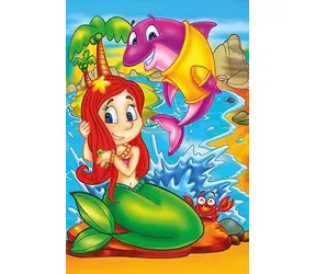ART PUZZLE 5858 Dřevěné puzzle Mořská panna a její přátelé / 16 dílků / od 3 let