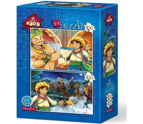 ART PUZZLE 5642 Puzzle Aladin a kouzelná lampa / 2x100 dílků / od 6 let