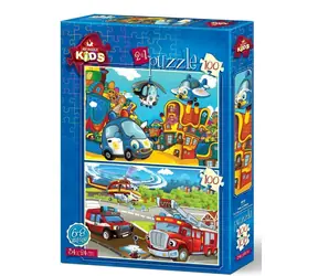 ART PUZZLE 4516 Puzzle Policie a hasiči / 2x100 dílků / od 7 let